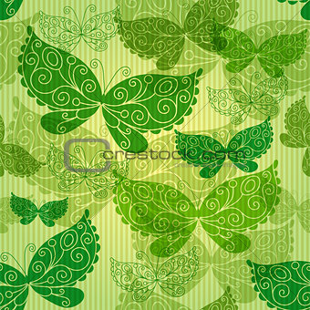 Spring green seamless pattern