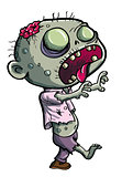 Cute green zombie cartoon