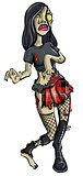 Punk girl zombie