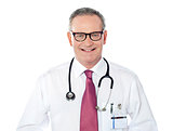 Portrait of caucasian doctor smiling