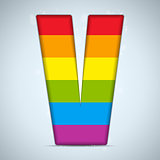 Gay Flag Shiny Glass Alphabet