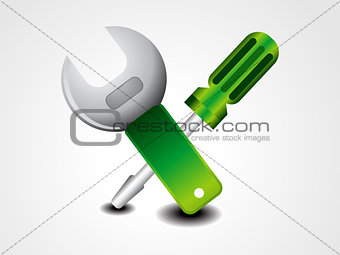 abstract glossy tools icon