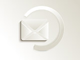 abstract mail  button