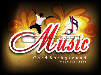 abstract music card background