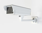 Modern Security Camera Mounted on the Building