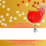 background with Chinese lanterns