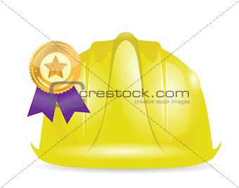 award ribbon under construction sign
