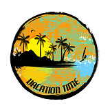 Vacation time grunge stamp