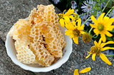 Natural honey in the comb