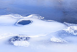 Frozen river in winter