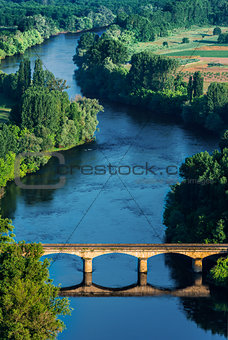 medevial bridge over the dordogne river