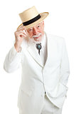 Senior Southern Gentleman Tips Hat
