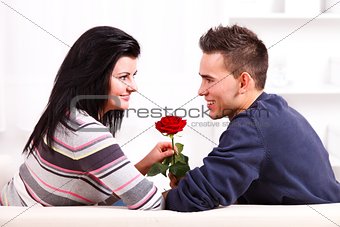Couple with flower