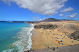 Famous beach on Canary Islands - Lanzarote, Spain