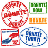 Set of donate stamps