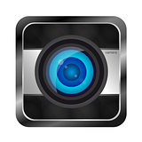 Color photo camera icon