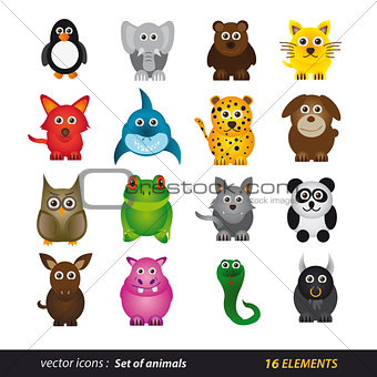 Image 5174631: Set of animals. Cartoon and vector isolated from
