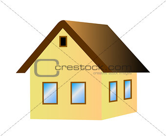 Vector house icon 3D