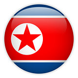 North Korea Flag Glossy Button