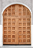 Big old wooden gate - Moscow Kremlin, Russia.