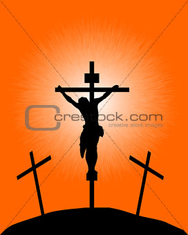 silhouette of a crucifix