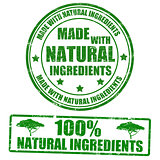 Made with natural ingredients stamps