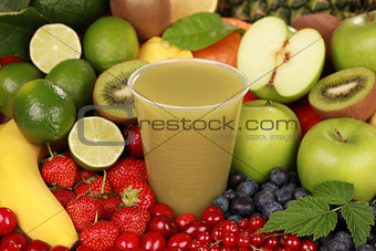Juice made from green fruits