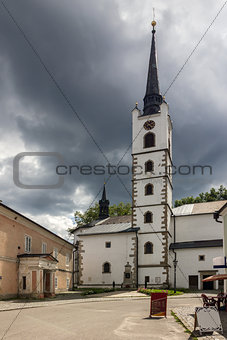 Catholic church in Frymburk, Czech Republic.
