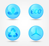 Vector set of glossy icons