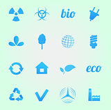 Environment vector icons set