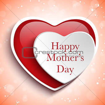 Happy Mother Day Heart Background