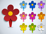 Flower Spring Pin Sticker Icon