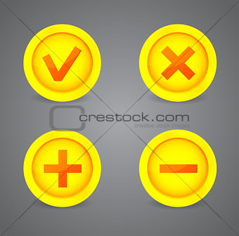 Set of glossy icons