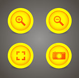 Set of glossy icons