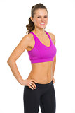Portrait of happy fitness young woman