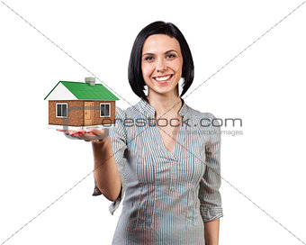Girl with a house
