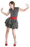 Dancing Woman in Mini Skirt