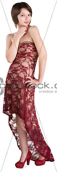 Sexy Lady in Long Dress