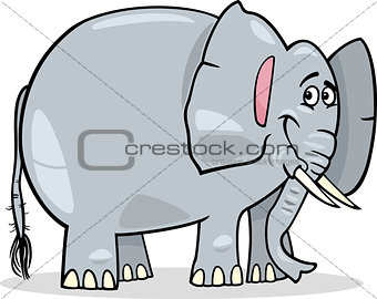 cute african elephant cartoon illustration