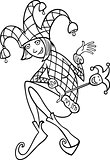 woman in jester costume cartoon
