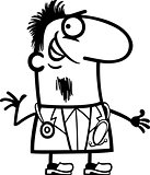 doctor with stethoscope cartoon illustration