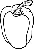 pepper vegetable cartoon for coloring book