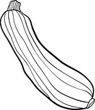 zucchini vegetable cartoon for coloring book