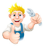 Cartoon mechanic or plumber