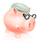 Pension savings piggy bank