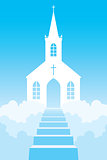 Church in clouds