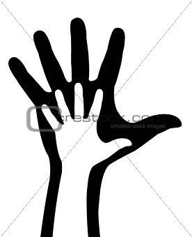 hand and arm silhouette