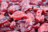 Dried cranberries background
