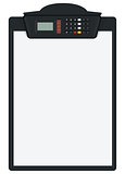 Clipboard with calculator