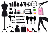 fashion and beauty, vector set